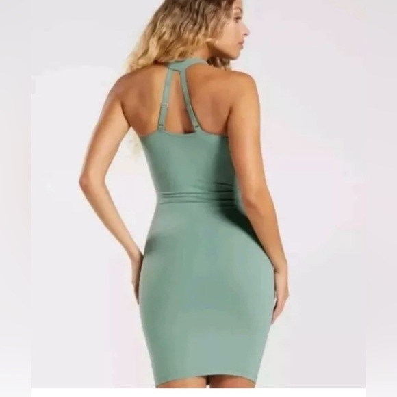 Gymshark x Whitney Simmons Leaf Green Athletic Dress Size XS Shapewear Bodycon - Picture 10 of 15